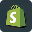 Shopify logo featuring a stylized shopping bag with an S on it.