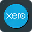 Xero logo with white text inside a blue circular background.