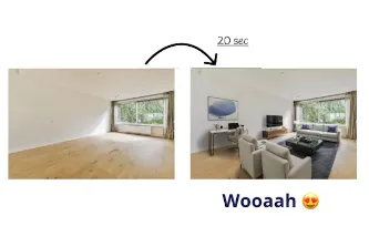 Traitement d'une image Avant-Après à l'aide d'un logiciel d'homestaging