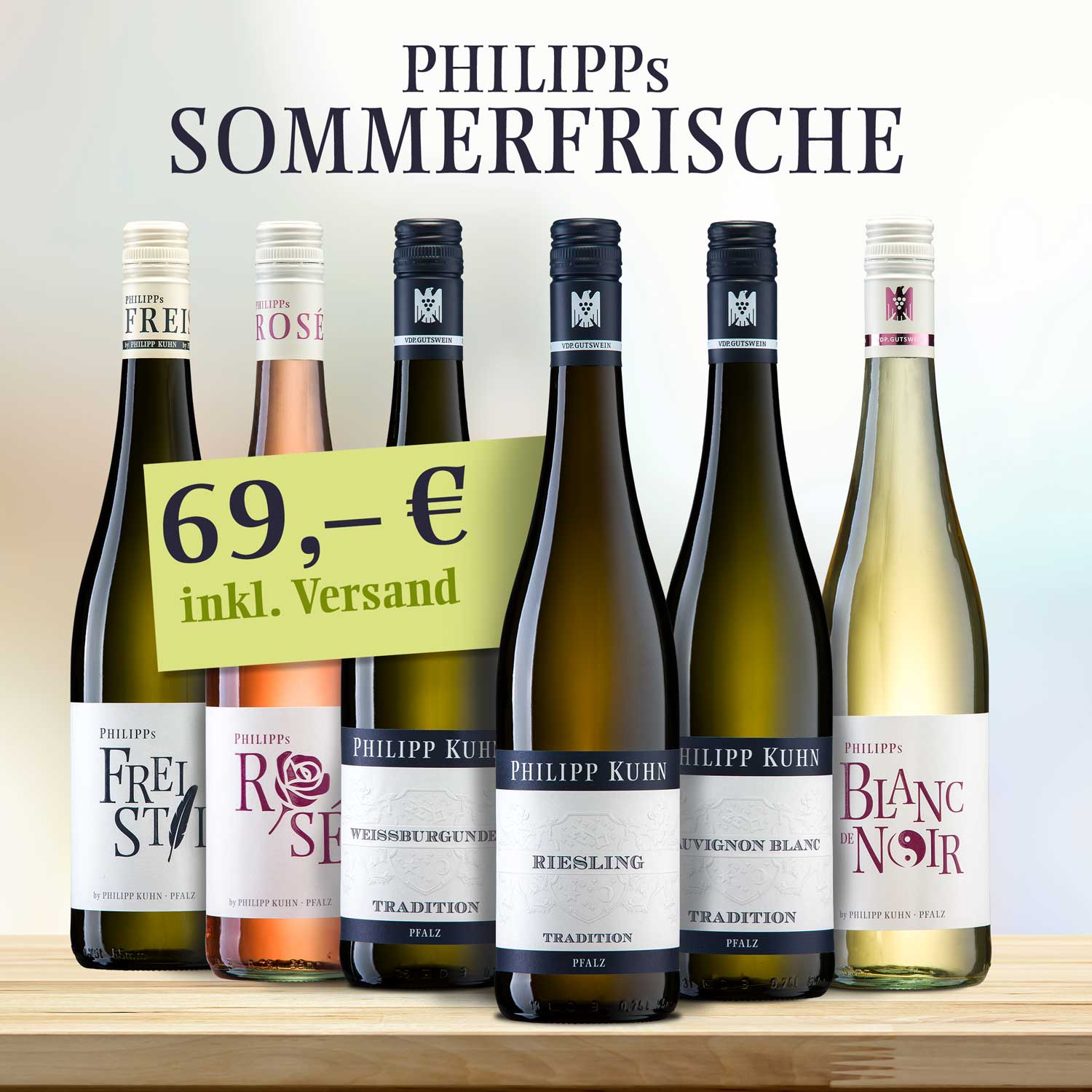 Philipps Sommerfrische. EIn Weinpaket zum Sonderpreis vom Weingut Philipp Kuhn