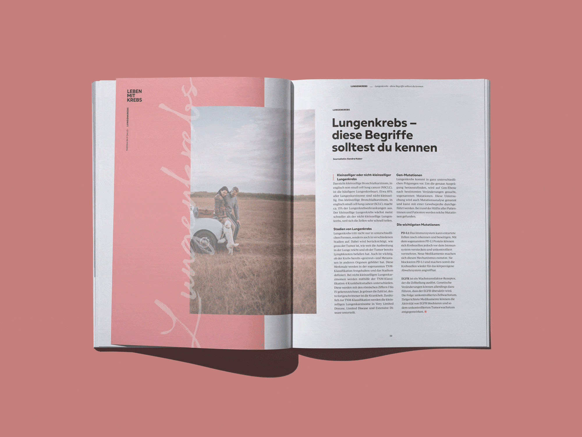 Leben mir Krebs Magazin Doppelseiten