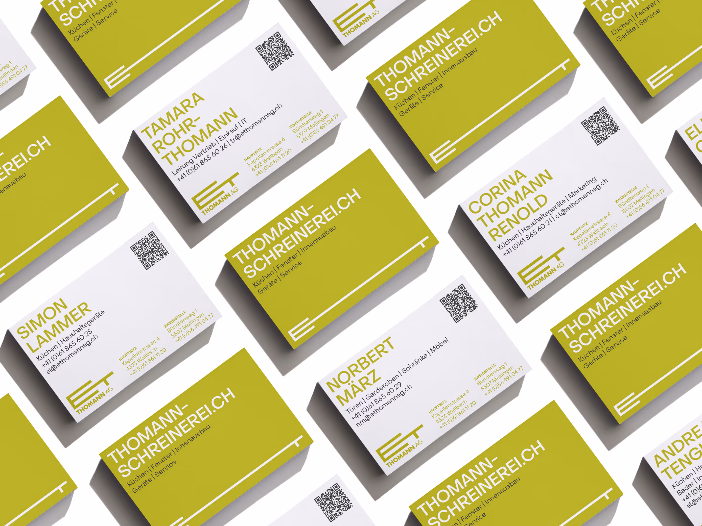 Thomann Carpentry Business Cards Front & Back – Corporate Design by Swiwi Design