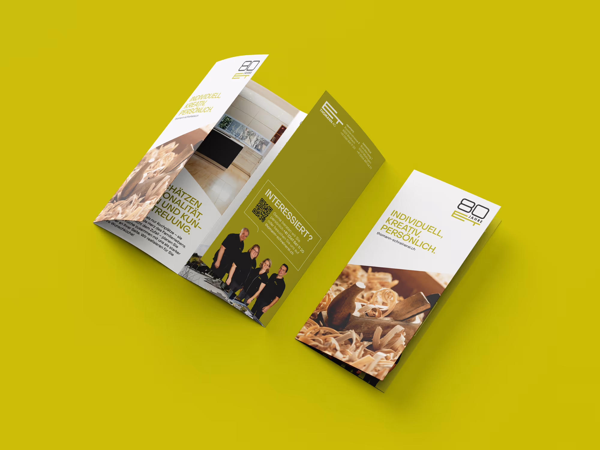 Thomann Carpentry Image Brochure Cover & Inner Pages – Print Design by Swiwi Design