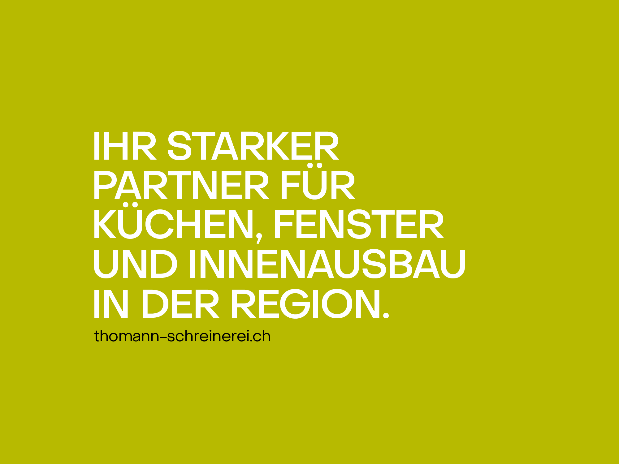 Thomann Schreinerei website Project process