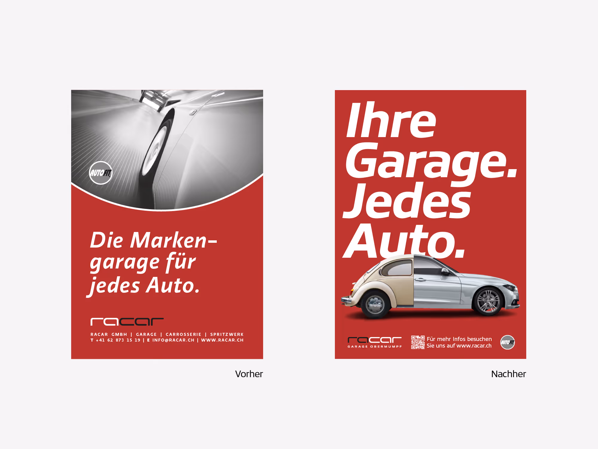 Racar Vergleich Alt und Neue Inserate