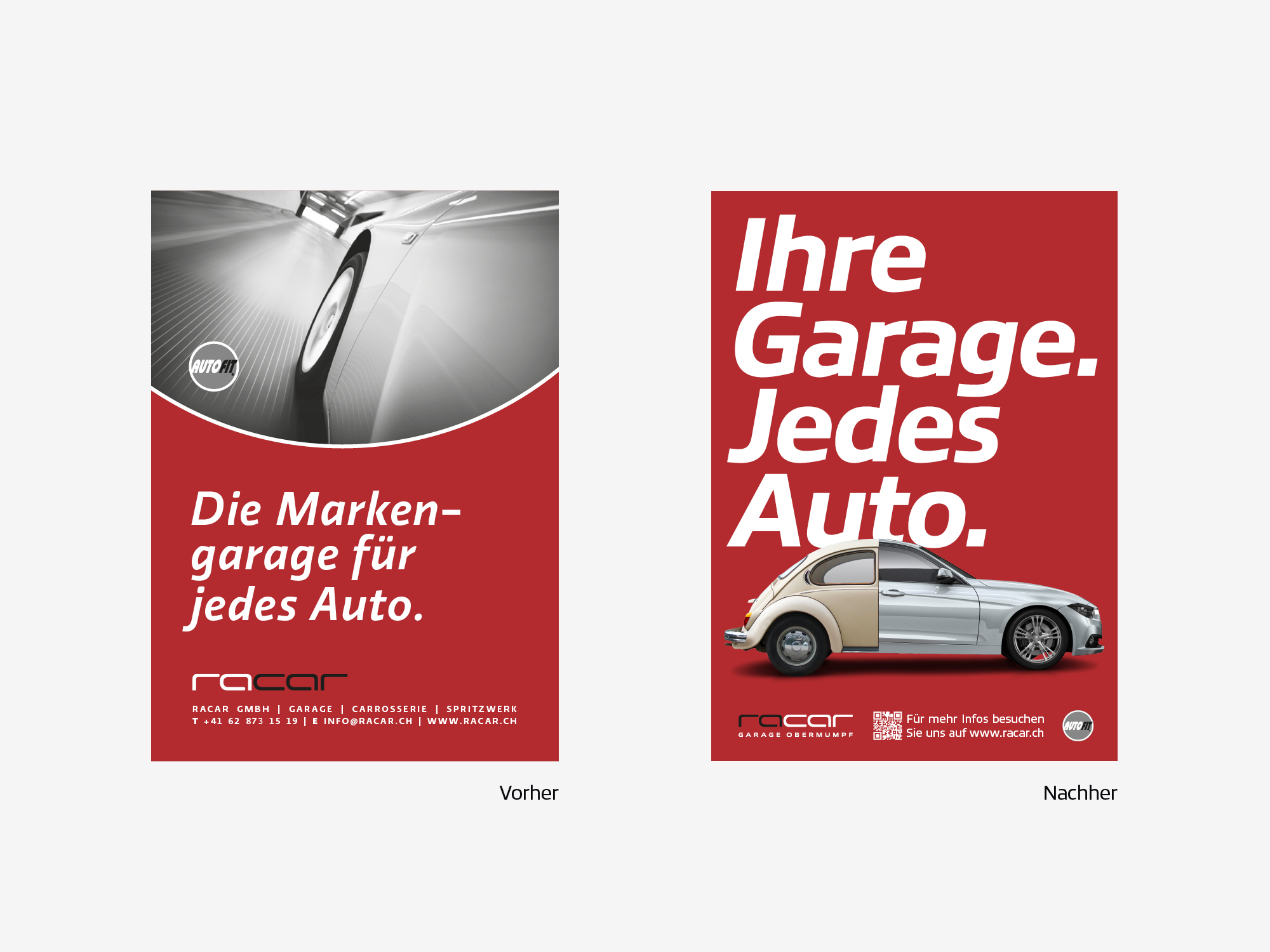 Racar Vergleich Alt und Neue Inserate