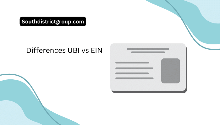 Difference between UBI and EIN 