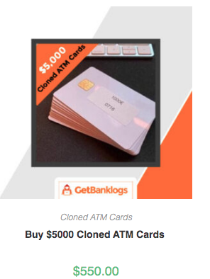 cloned cards or sale