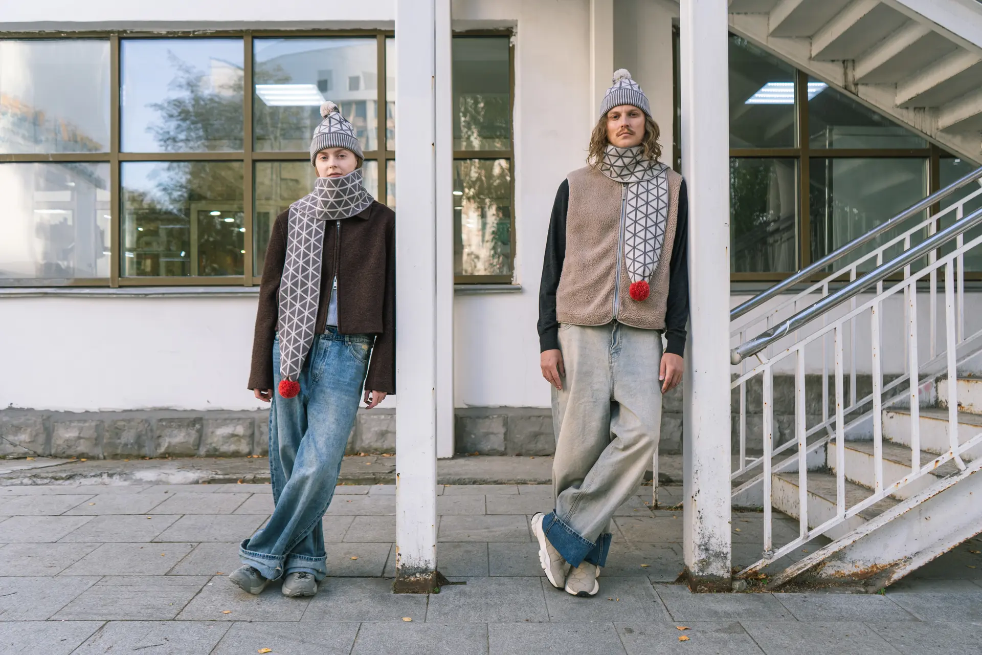 Шапки и шарфы в коллаборации с брендом Check Ya Head и дизайнером Настей Москвиной