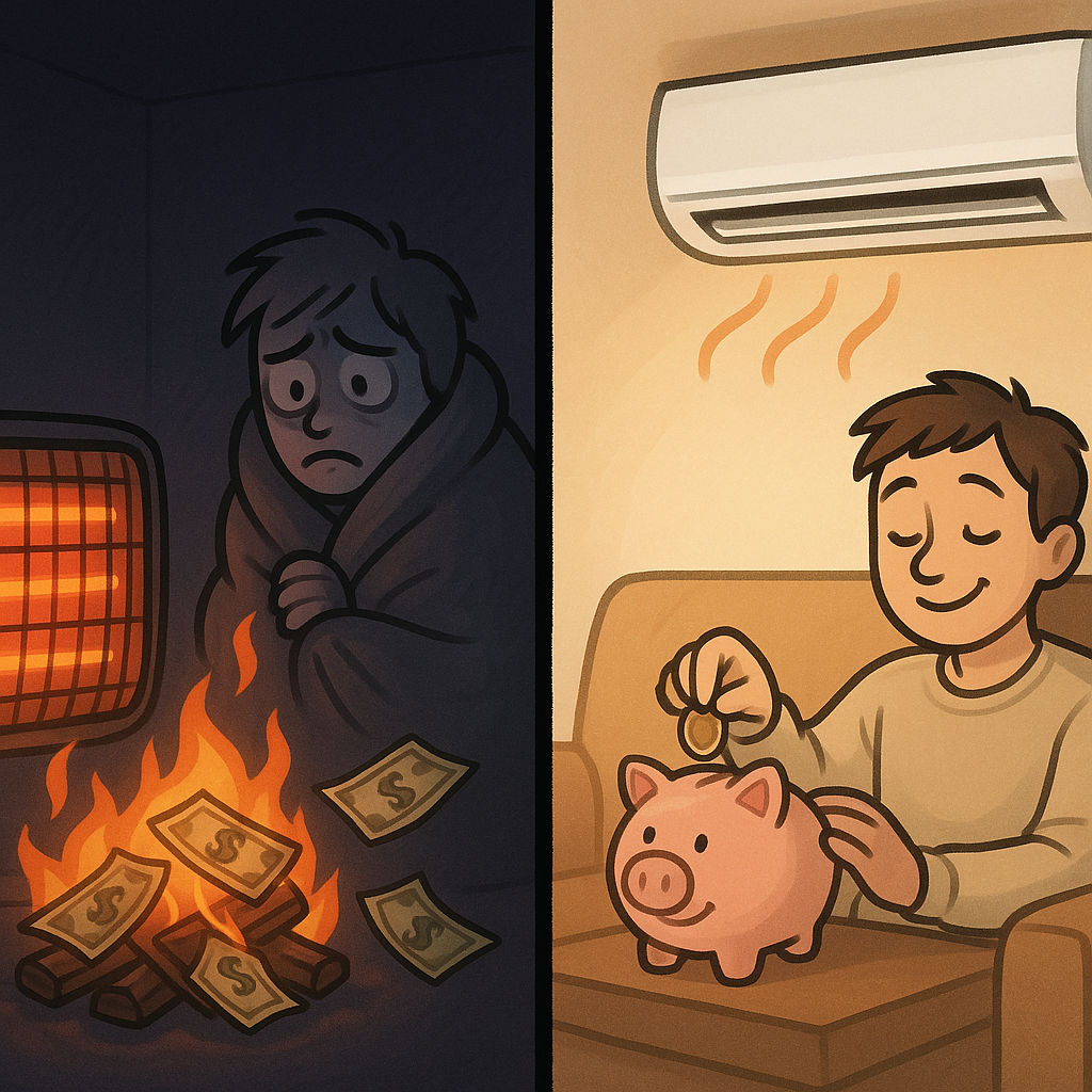 Reverse-Cycle vs. Old-School Heaters: The Winter Bill Smackdown