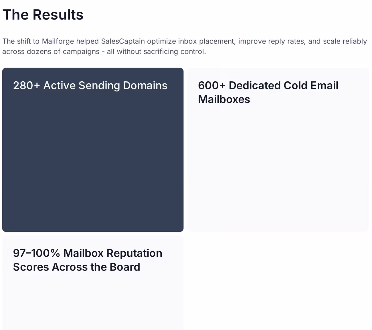 Mailscale homepage describing it as a cold email inbox provider for agencies and B2B firms
