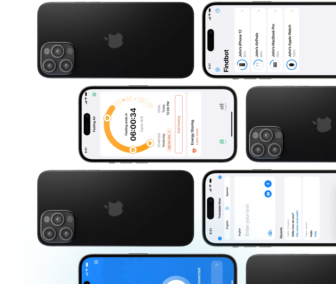 mobile app screenshots