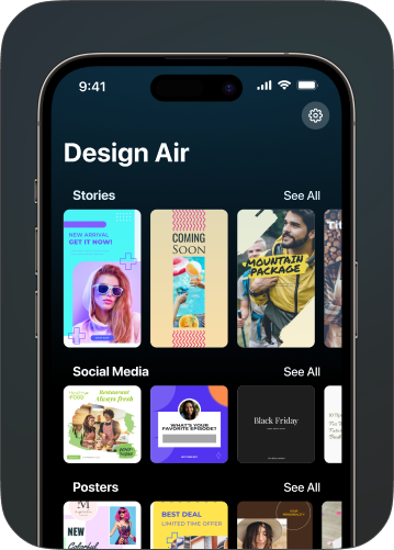 Design Air App Screenshot