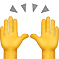 Raise hands emoji to represent support