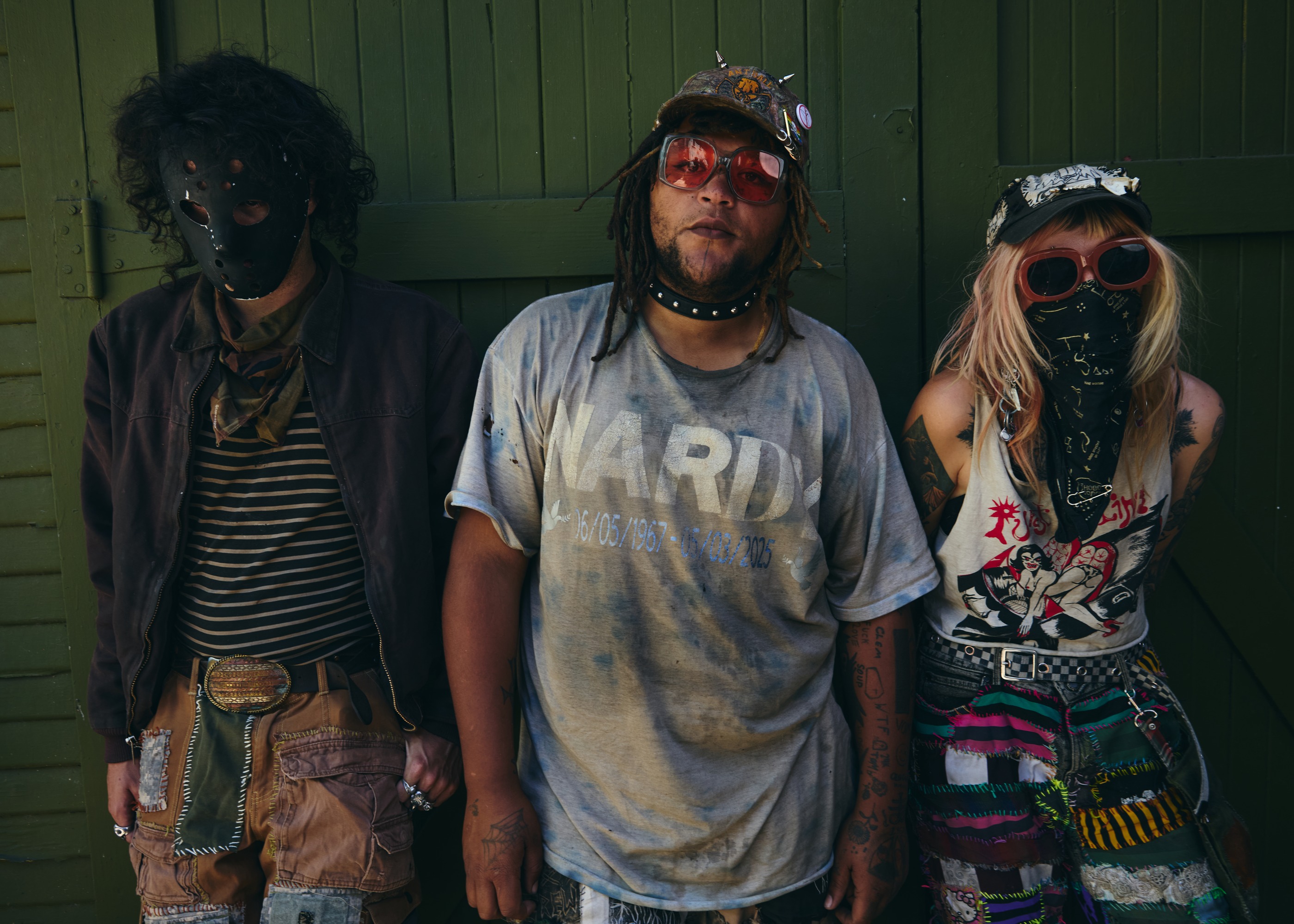 Crisis Crew x Medicine Box at Medium Sized Backyard — full band interview portrait at the LA venue
