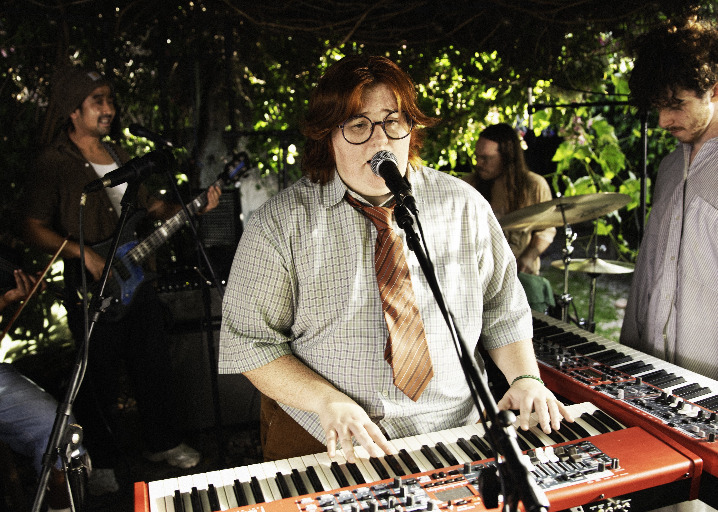 corook x Medicine Box at Medium Sized Backyard  -  artist photoshoot at indie music venue in Pittsburgh