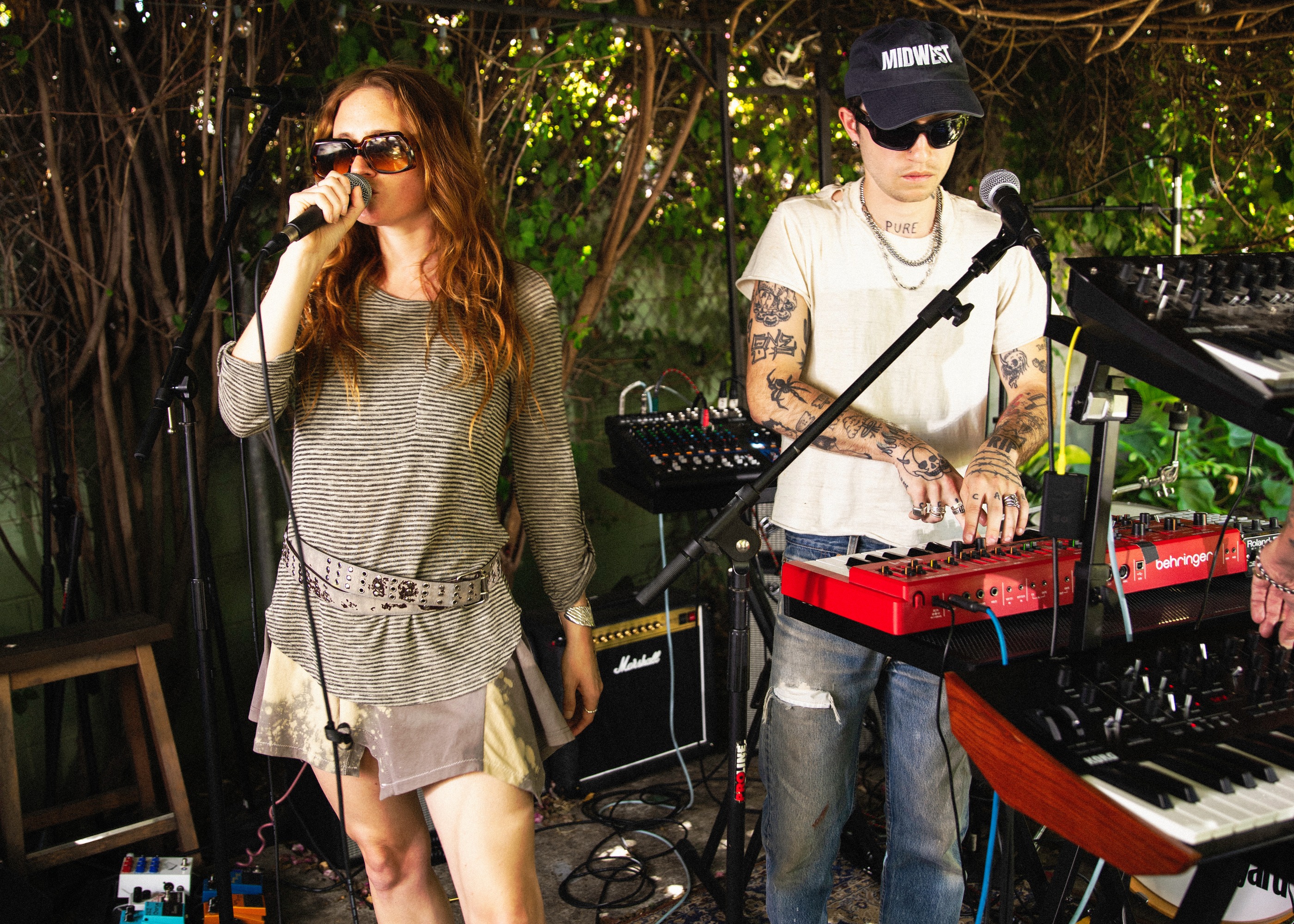 Orseno at Medium Sized Backyard - music press photoshoot with indie artist and solo project debut