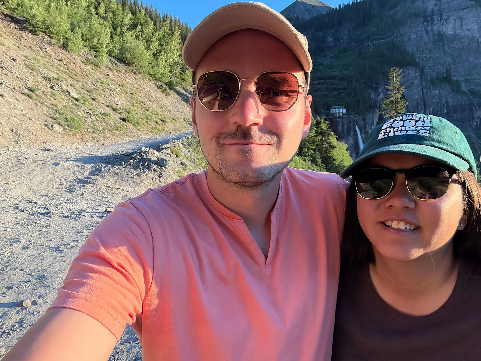 Jacob and his wife smiling in Telluride, CO