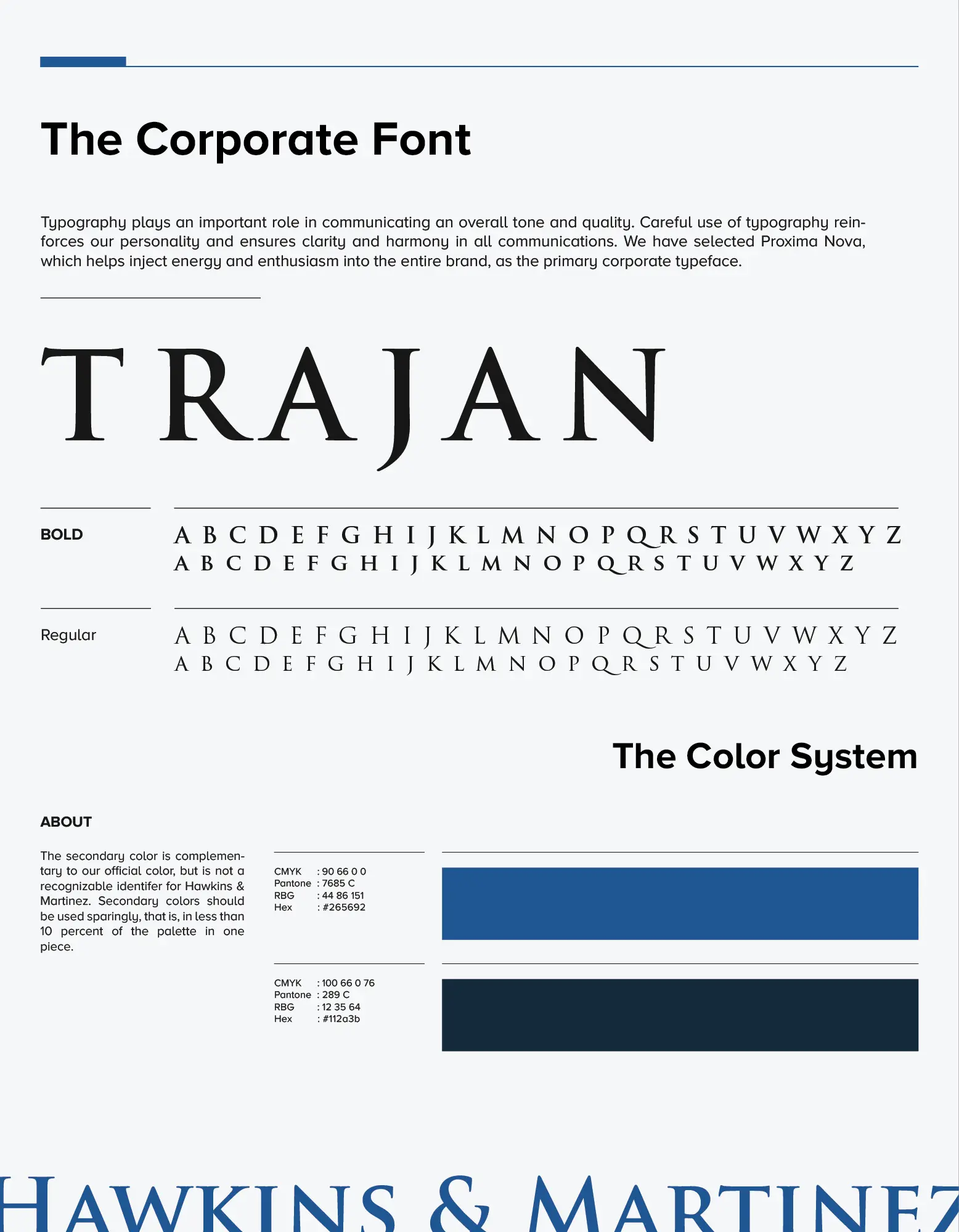 Brand guidelines for a law firm