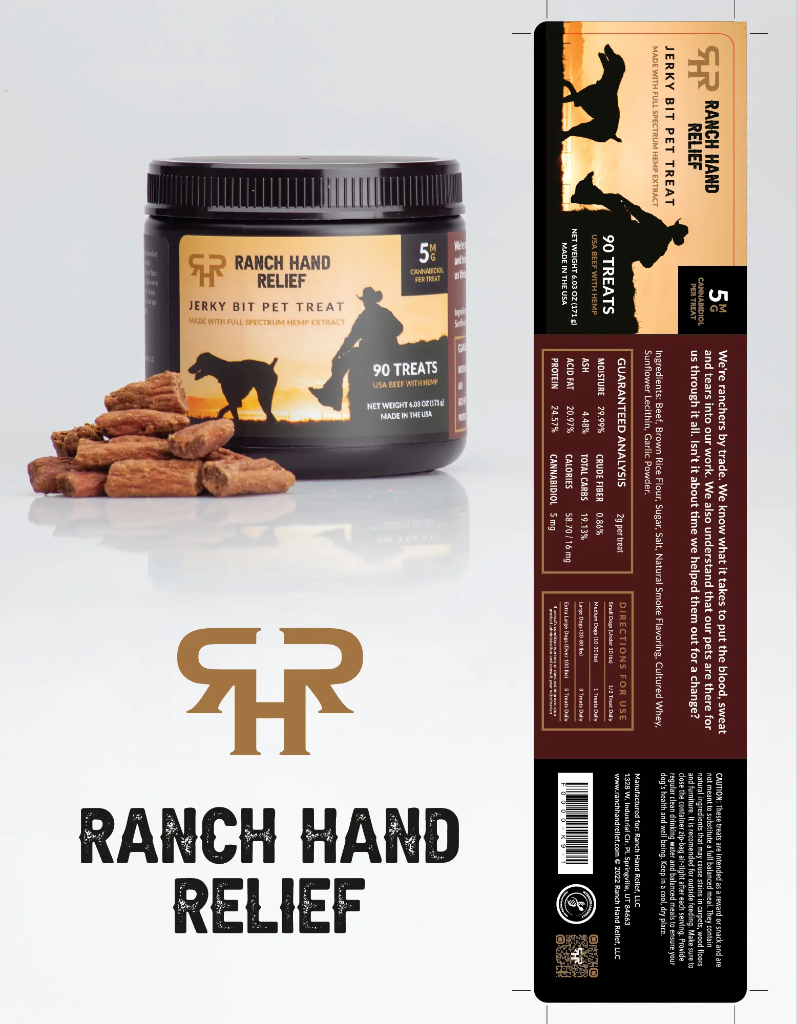 Product label for a pet CBD supplement