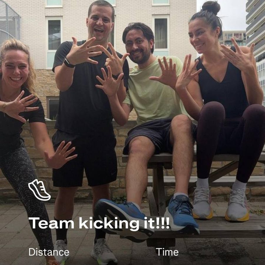 Next Sense team after a morning run