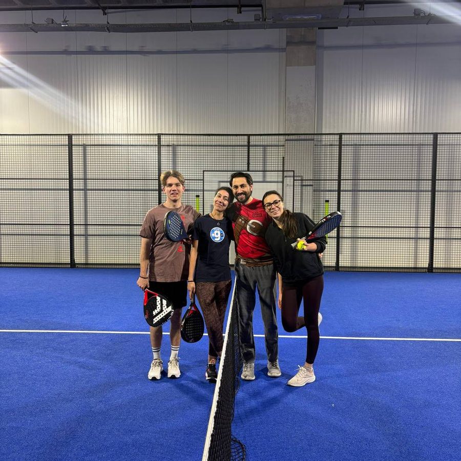 Next Sense team playing padel