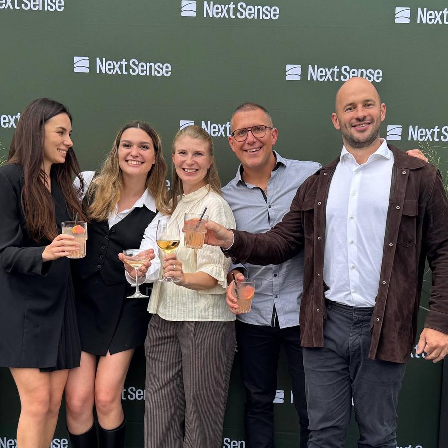 Next Sense team celebrating at a company event