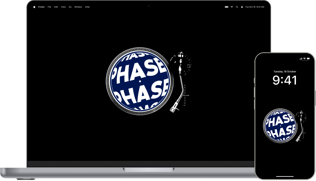 Turntable setup featuring the Phase slipmat.