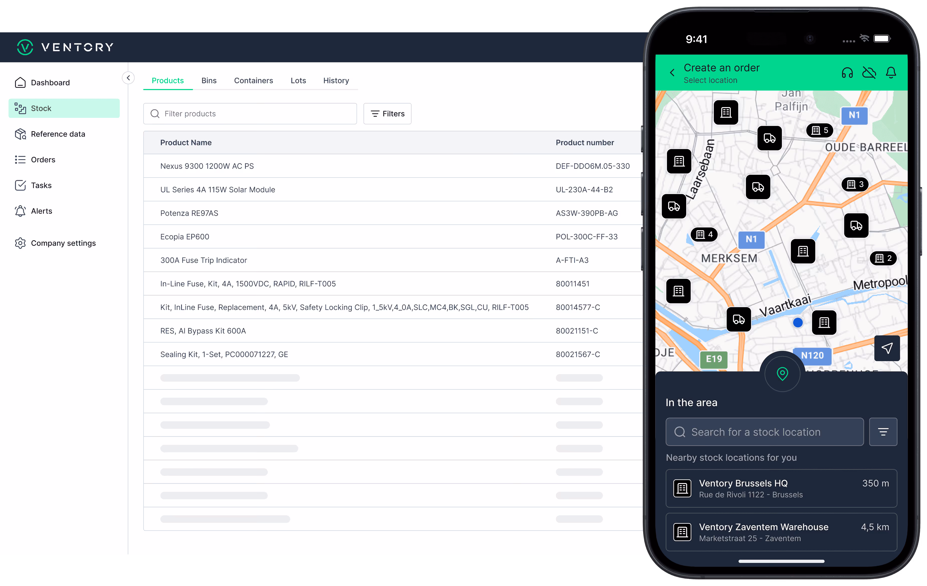 FieldServices Stock management