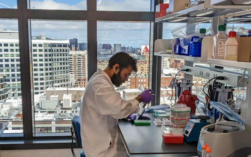 Man working in a tech lab