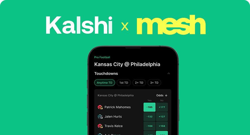 Kalshi and Mesh — crypto deposits for the CFTC-regulated event-contracts exchange