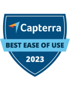 Capterra Badge for Best Ease of Use 2023