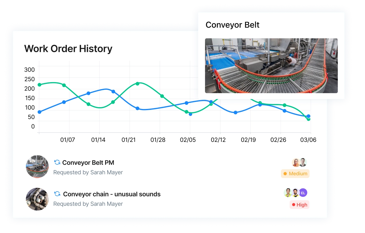 Simplify compliance with MaintainX with real-time work order history easily accessible in the MaintainX UI.
