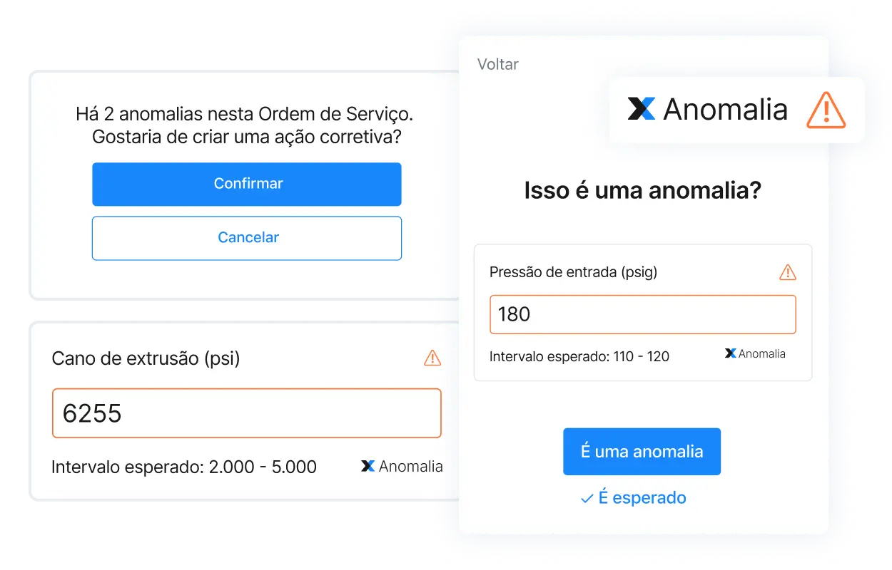 Confirme anomalias e crie ações corretivas facilmente no aplicativo MaintainX