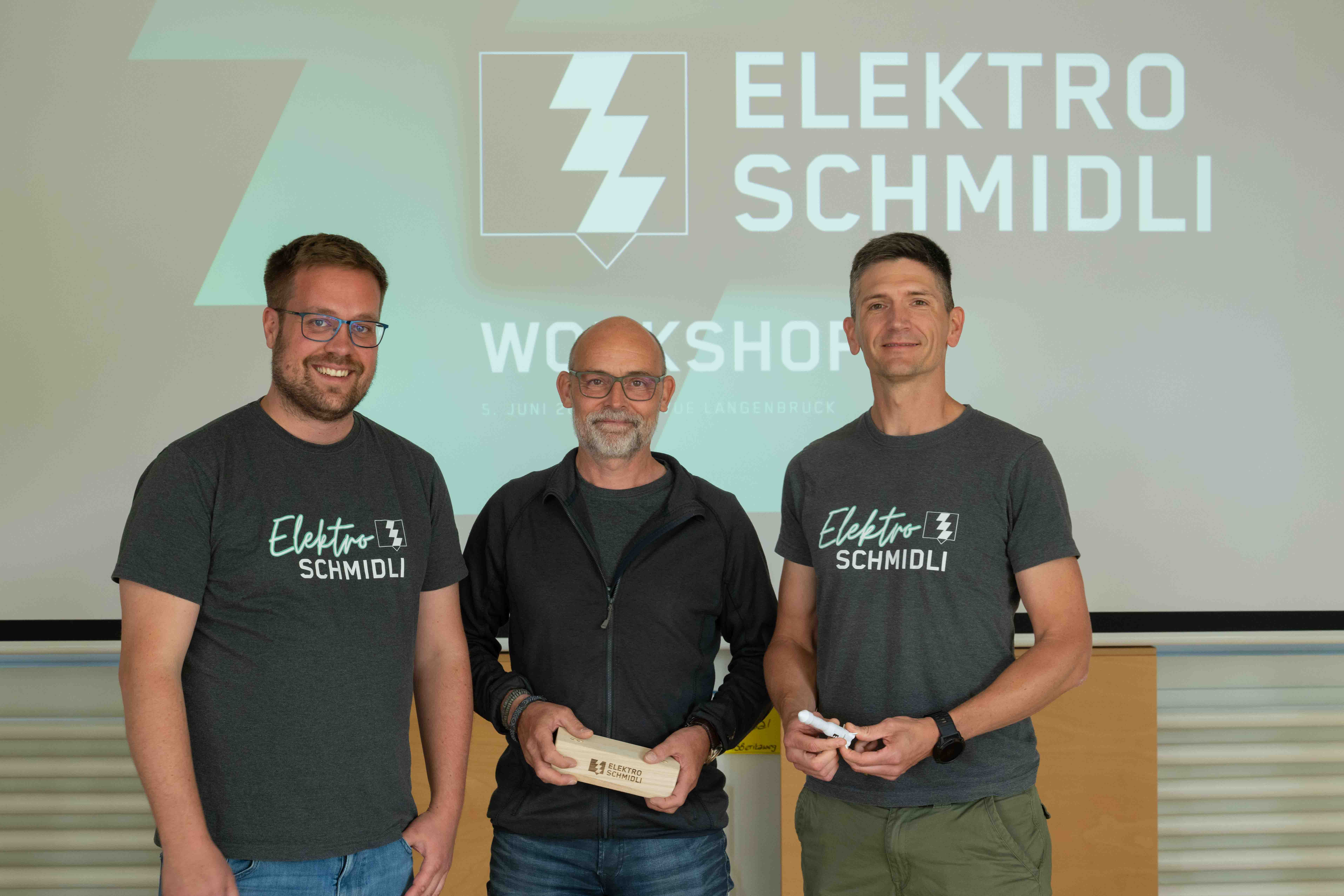 Aljoscha Knieper, Gérard Schmidli und Florian Stähelin bei der Bekanntgabe der Unternehmensnachfolge.