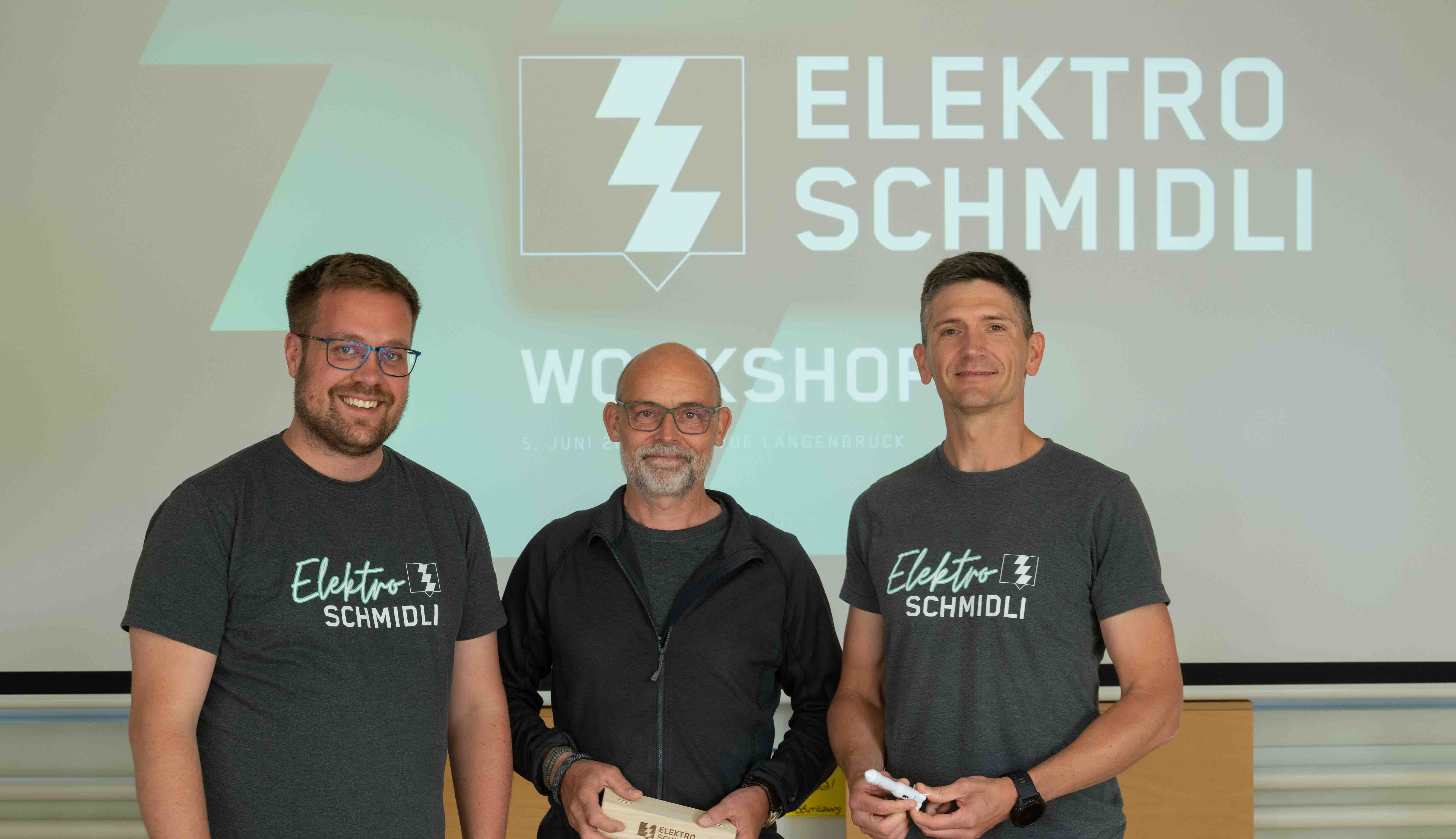 Aljoscha Knieper, Gérard Schmidli und Florian Stähelin bei der Bekanntgabe der Unternehmensnachfolge.
