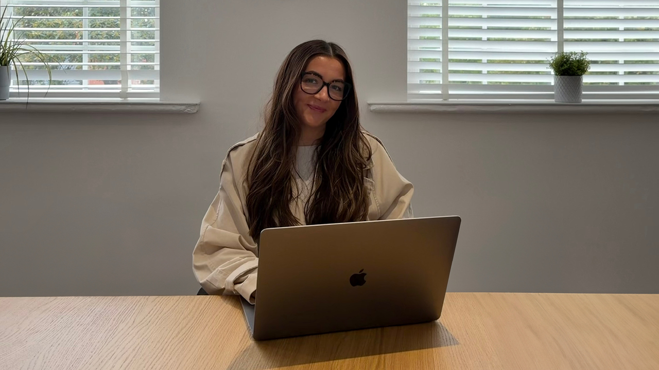 Studio Inter intern Jo working in the design studio