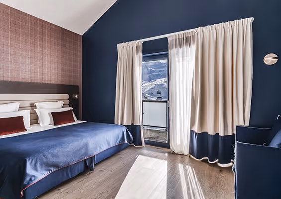 Chambre supérieure lit marielle val thorens