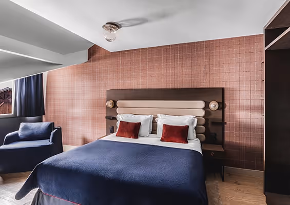 Chambre familiale supérieure lit double hotel marielle val thorens
