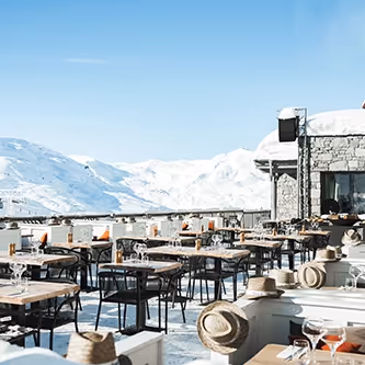 Terrasse du restaurant Hôtel Marielle de Val Thorens