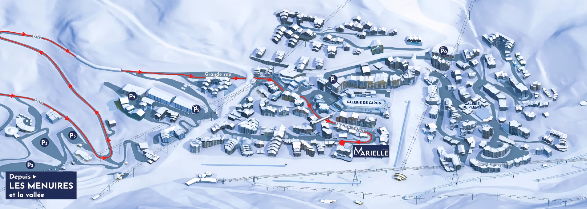 map Hôtel Marielle de Val Thorens