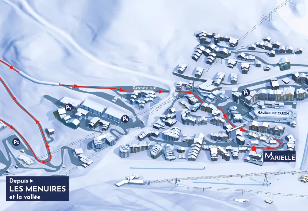 map Hôtel Marielle de Val Thorens