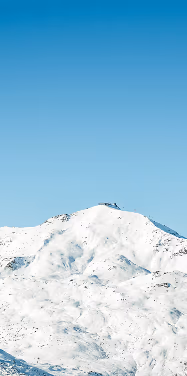 Station Val Thorens depuis les pistes de ski