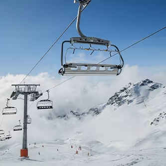 Télésiège sur le domaine skiable de Val Thorens