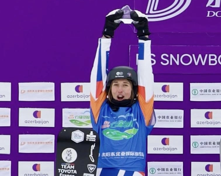 Le dernier podium de chloe trespeuch en coupe du monde en janvier dernier