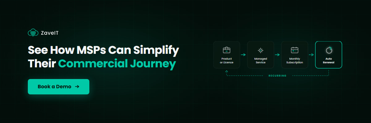 See how MSPs can simplify their commercial journey. Book a demo with ZaveIT!