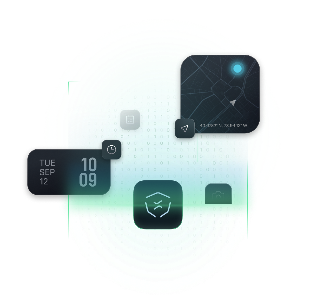 Abstract visual of the NATIX logo with detection events