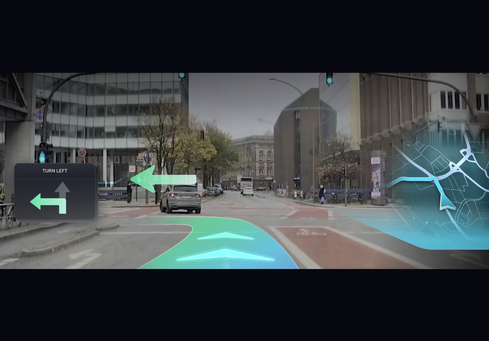 Semantic segmentation overlaid on real-world driving footage