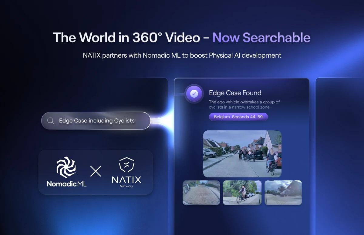 NATIX x Nomadic ML Partnership for Searchable Real World Video AI Data Platform