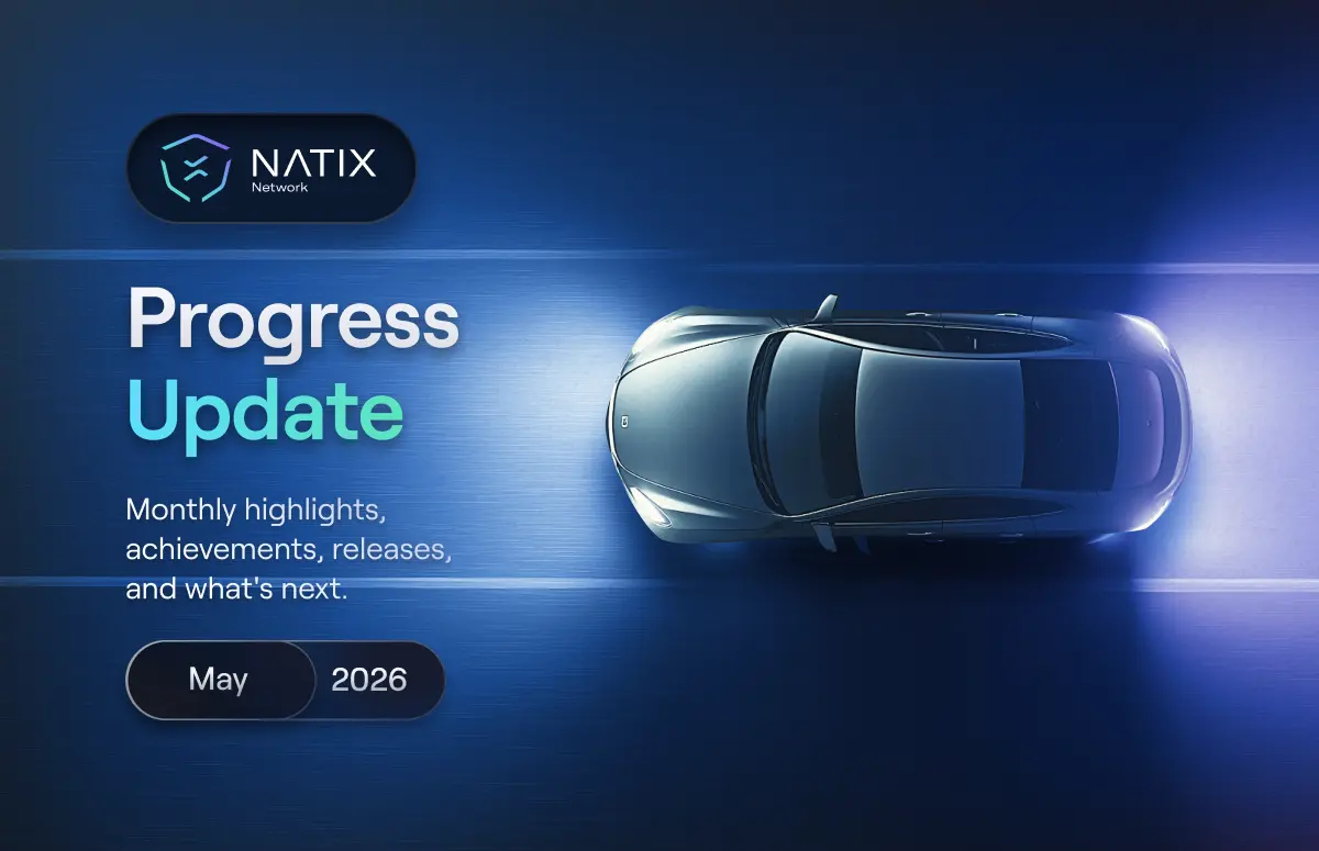 A car with its headlights on to symbolize the progress update for the NATIX Network in May